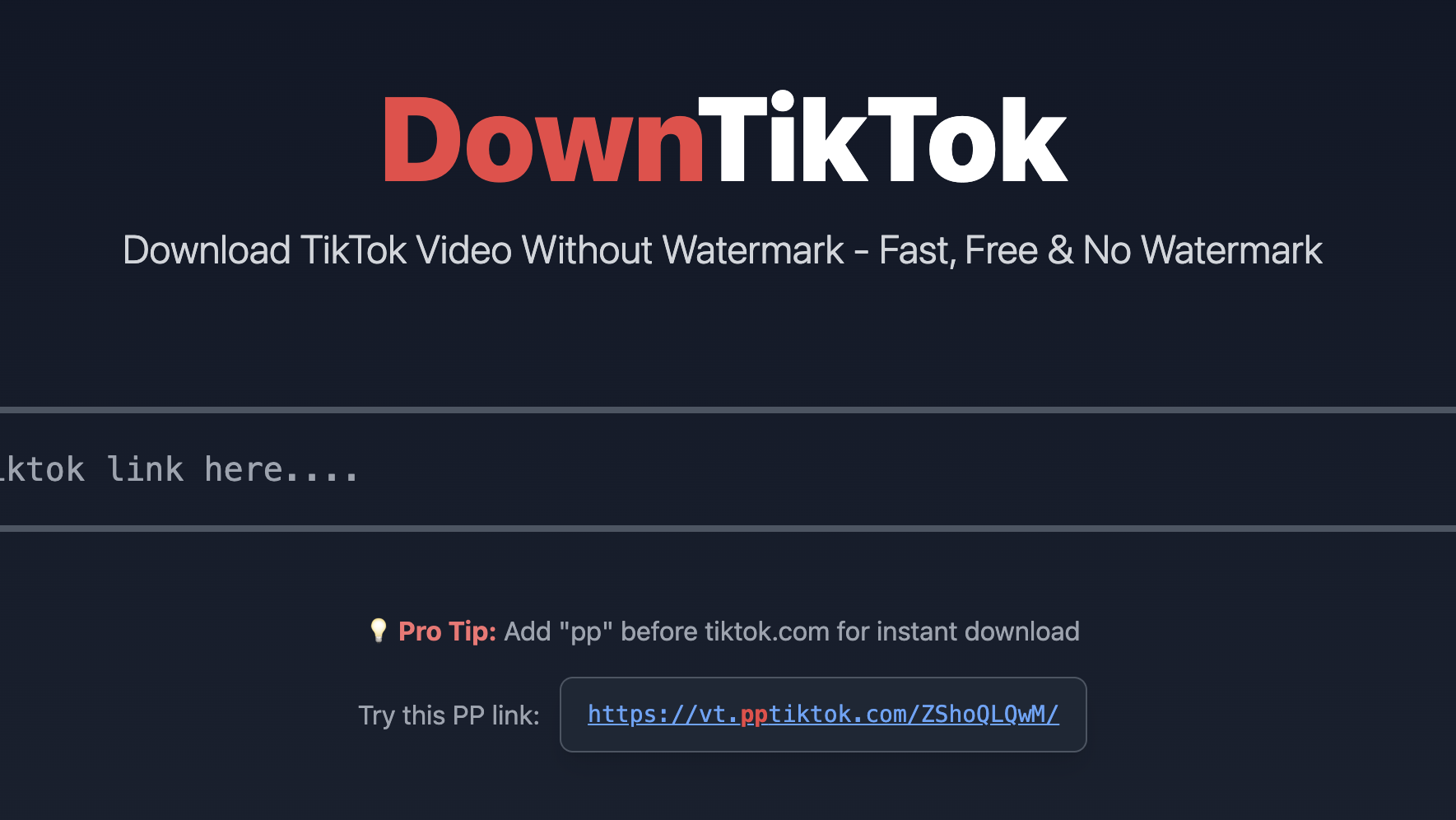 Use Downtiktok to Download TikTok Videos without Watermark