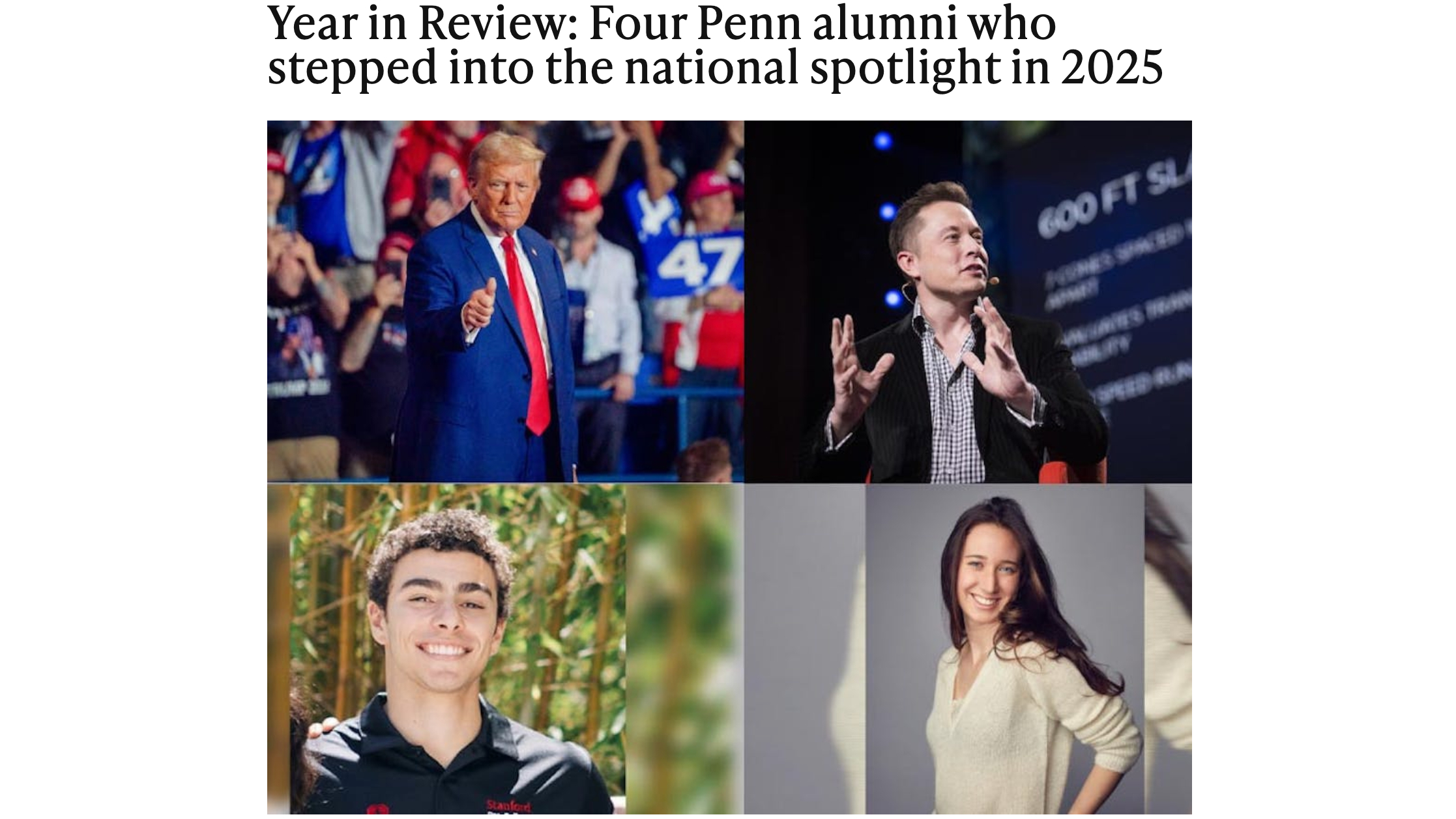 UPenn’s Alumni of the Year: From the White House to Prison Cells, They’ve Covered Every Base